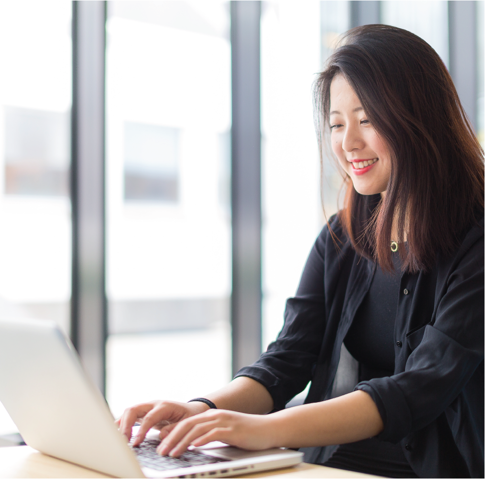 Woman at laptop